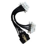 Durable OBD Adapter Cable 16 Pin 1 To 2 Y Female Splitter For Auto Diagnostic