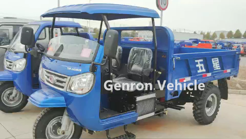 2000kg Loading Capacity Steel 350W Diesel Tricycle
