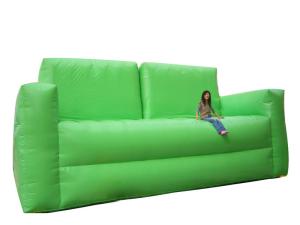 Wholesale Soft Green Inflatable Chair Sofa For Homes Use , Portable Inflatable Sofa Chair from china suppliers