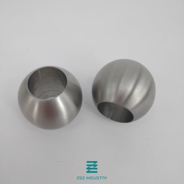 8mm Height Metal Railing End Caps For 42.4mm Diameter Round Satin Polish Tubes