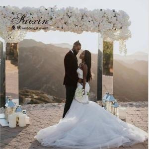 Wholesale Wedding event decoration gold mirror acrylic arch for backdrop from china suppliers