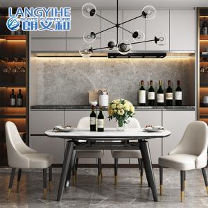Wholesale Household Minimalist Marble Dining Table Telescopic Round Anti Collision from china suppliers