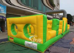 Wholesale Yellow Outdoor Sports Inflatable Obstacle Course For Kids And Adults from china suppliers