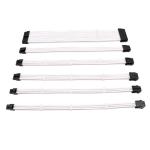 Sleeved Extension cable ATX Power Cables Kits Power Supply cable Kits Pure White