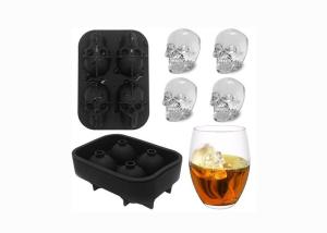 Wholesale Personality Creative Silicone Ice Trays Easy Clean DIY Skull Ice Cube Tray from china suppliers