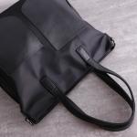 ODM Women Nylon Bags Head Layer Cowhide Black Tote Purse