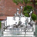 Mirror Polished Stainless Steel Cartoon Figure Decorative Sculpture