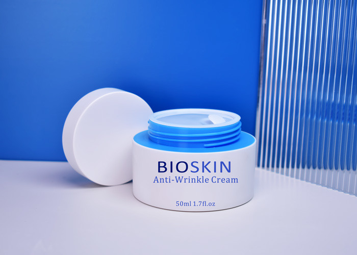 Custom Soft Touch 50ml 2OZ Cylinder Mono Plastic Cosmetic Jar As Sustainable Packaging For Face Cream In Round Shape