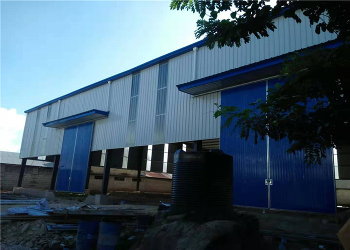 Construction Precoated Roofing Sheets Prefabricated Steel Frame Warehouse In Philippines