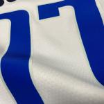 77 Plain White Basketball Jersey Polyester Striped Basketball Shirt Quick Dry