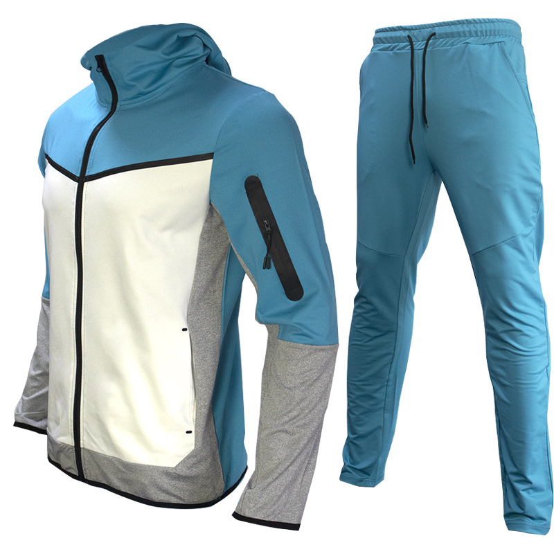 Fitted Printed Men Sportswear Set Gym Training Swimwear Two Pieces Tracksuit