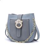 Rivets Bucket Bags Suede Combined Shoulder Bag Rhinestone Western Women's Bag