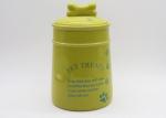 Ceramic Personalized Dog Treat Jar , Pet Food Canister With Decal Silicone