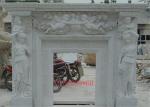 Meticulous Freestanding Marble Fireplace Surround With Angel Sculpture