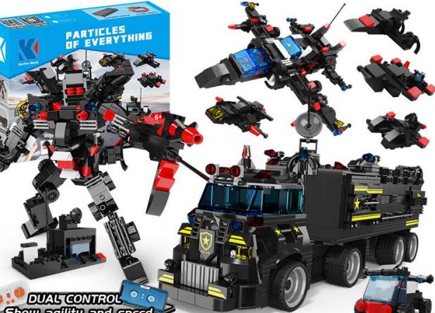 2.4G 35 in 1 Shape Changeable Multi Building Block SWAT Car RC Electric Toy for Teens