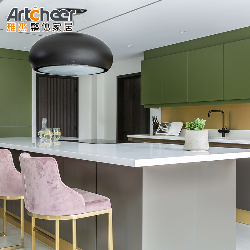 Upgrade Your Kitchen Storage with Modern Gold Cabinet Handles and Door Flip Shelf