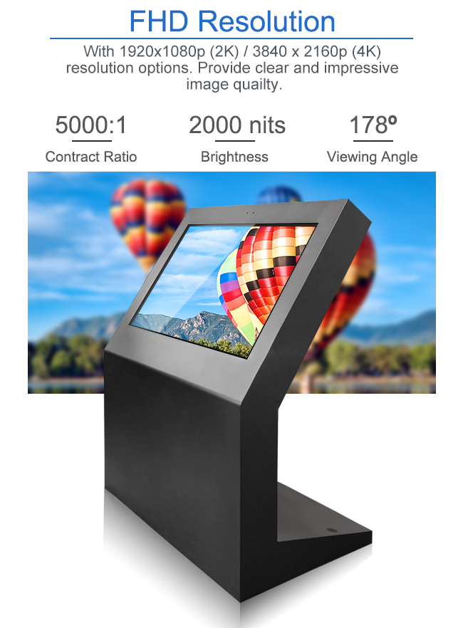 43 Inch Interactive Digital Signage Kiosk Android With CMS Touching Function