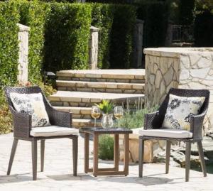 Wholesale Modern PE Rattan Chair Aluminium Outdoor Garden wicker table and chairs sets from china suppliers