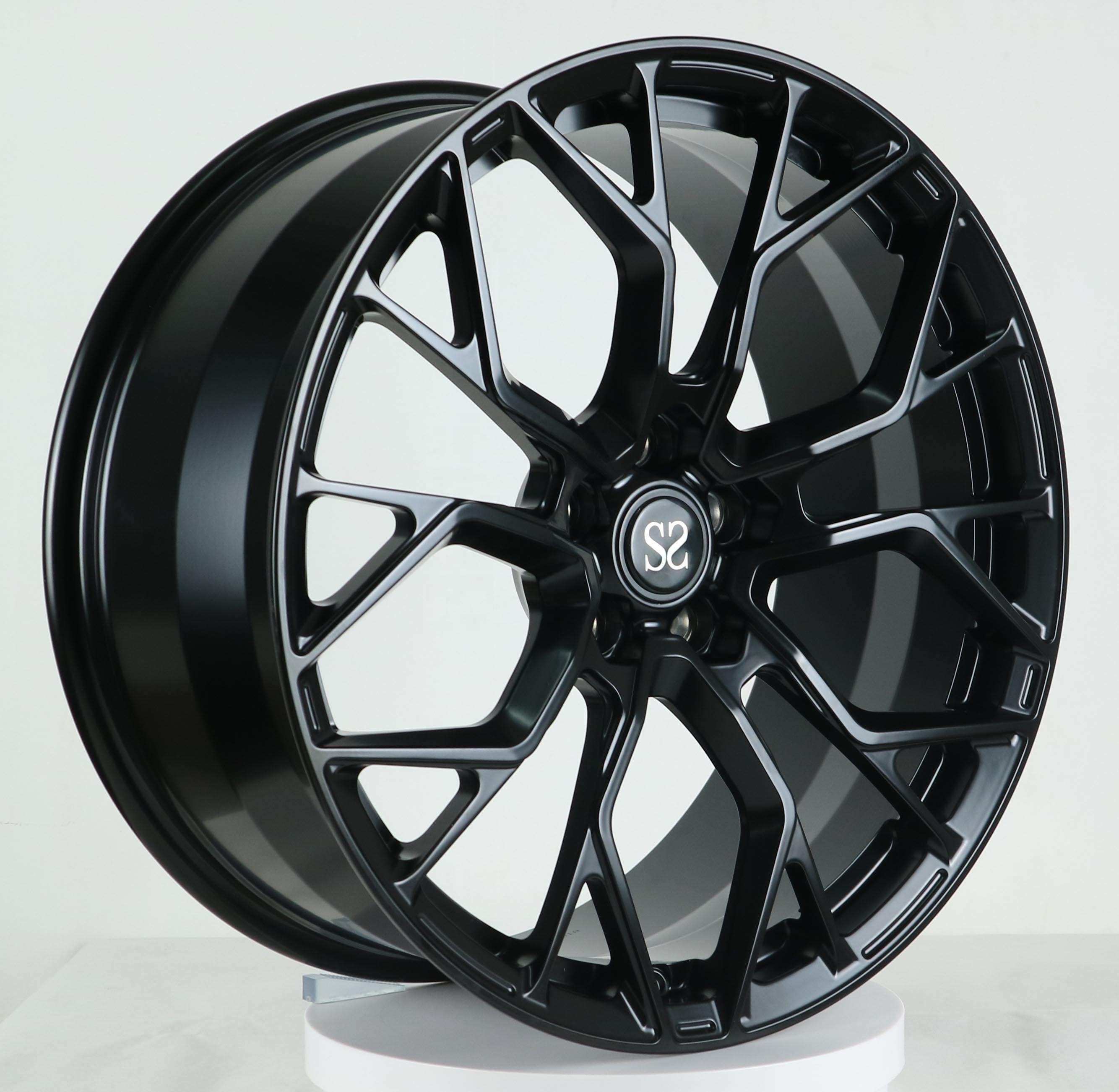 matte black monoblock forged alloy car wheels for McLaren rs6