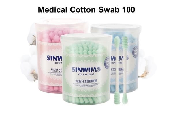 Medical Safety Cotton Swabs , Sterile Cotton Tipped Swabs For Residual Makeup