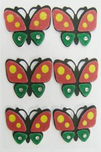 Wholesale Fancy Fuzzy 3d Butterfly Stickers , Make Your Own Custom Sticker Sheets from china suppliers