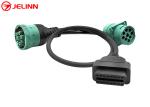 Deutsch J1939 Male Female to OBD 2 OBD2 Connector Splitter Y Cable With 4