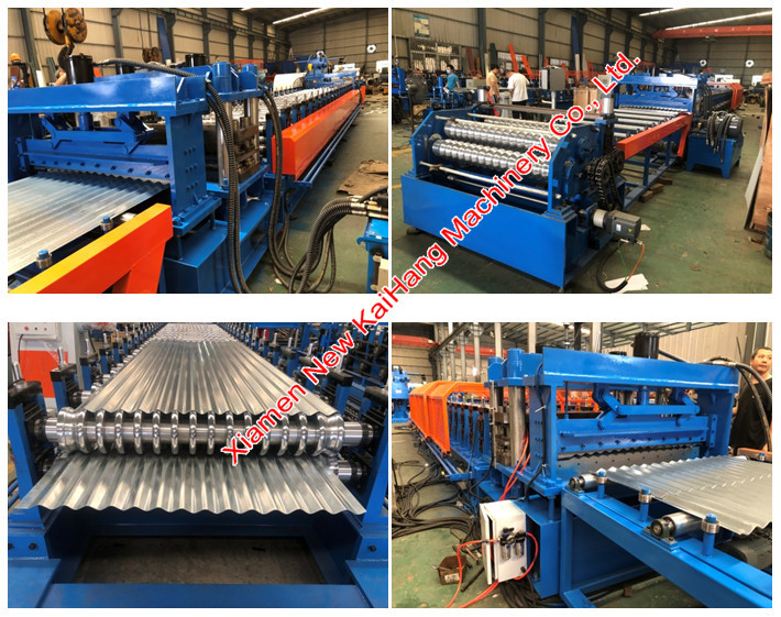 PPGI G550 G350 water tank rolled/curved Rolling Machine 45# Steel, Computer Corrugated Sheet Roll Forming Machine