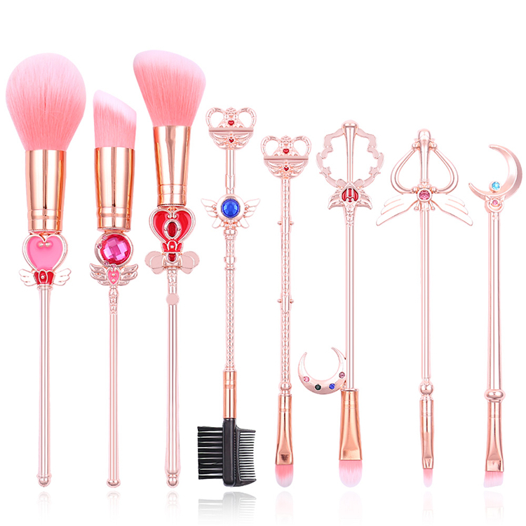 Lovely Cartoon Style Sailor Moon Makeup Brush Set Cosmetic Powder Skin Friendly