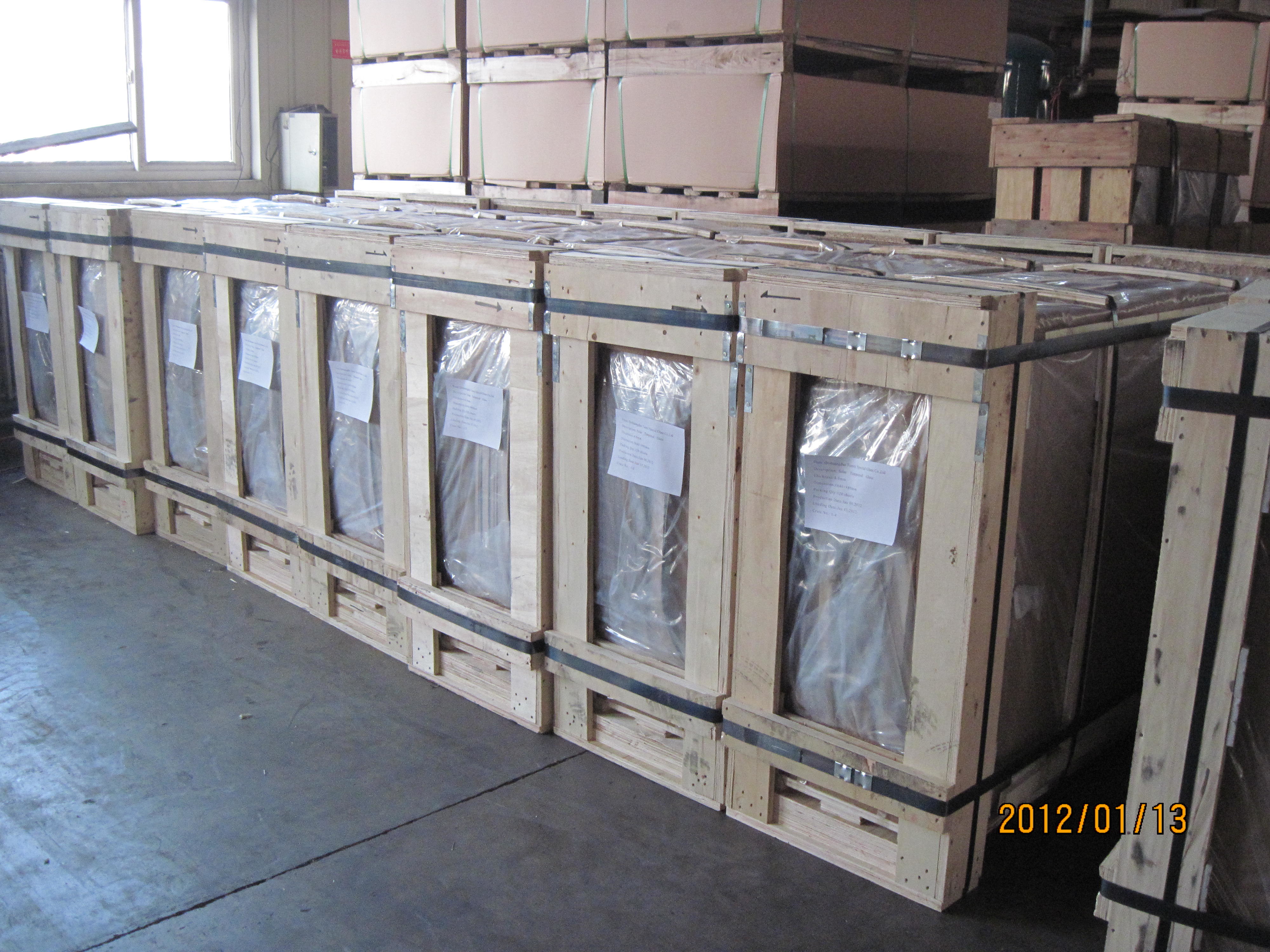 Tempered Clear Flat Solar Glass , Light Transmittance Rate Solar Energy Glass