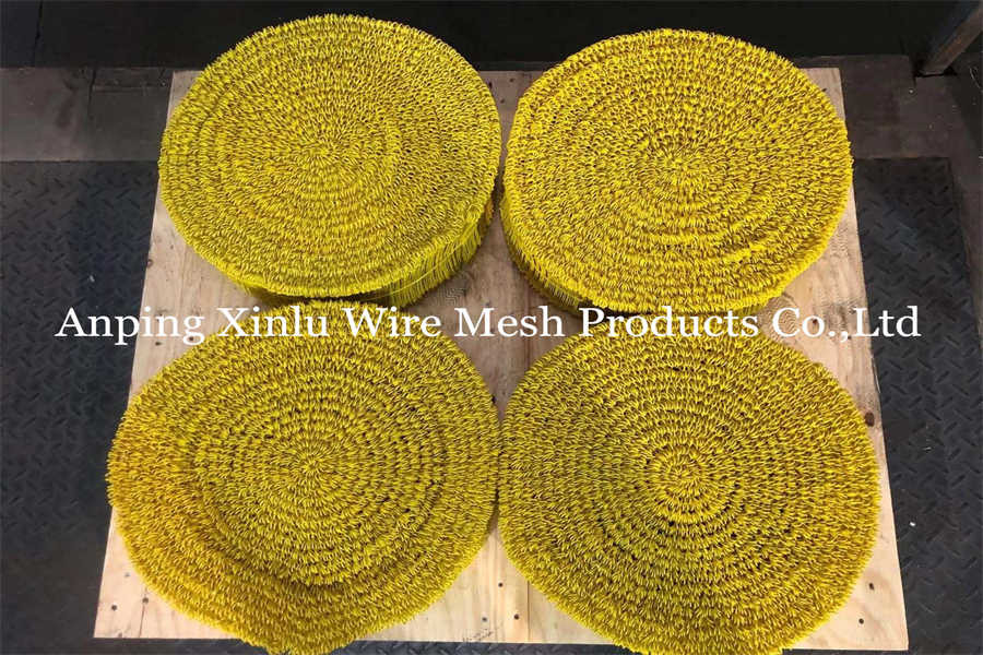 Yellow Plastic Double Loop Tie Wire 380mpa 16GA SAE1008 PVC Coated Rebar Twin Loop Binding WIre