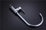 Single Handle Black Basic Kitchen Faucet Sink Taps Chrome Finishing Deck Mounted