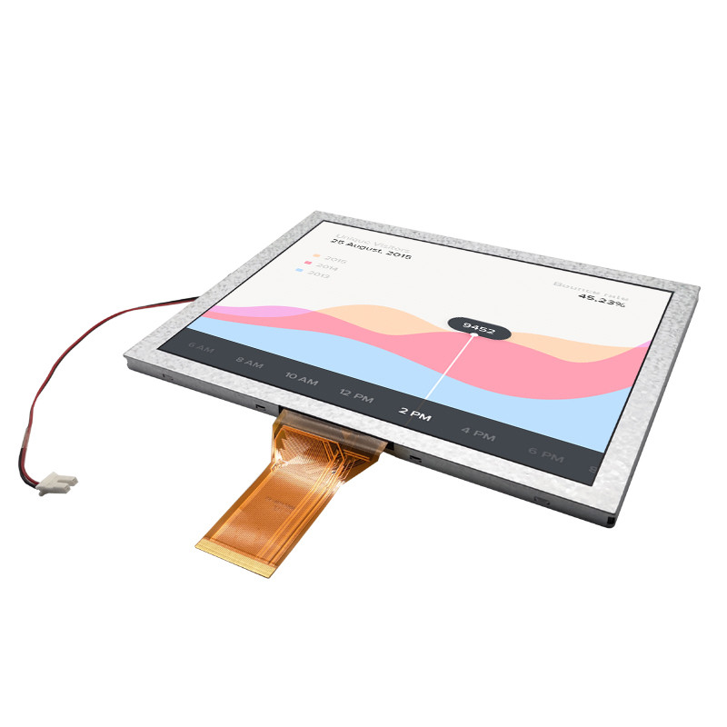 8 Inch TFT Display, 800x600 Resolution , 50 PINS 24bit RGB Interface 500cd/M2 High Brightness