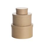 Circular Kraft Paper Box Food Grade Packaging Size 23 * 23 * 12.5 Baking