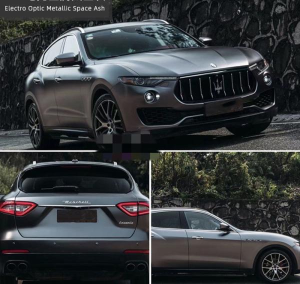 140gsm Matte Car Vinyl Wrap PET Air Release Swipeable Electro Optic Metallic