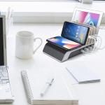 3 Ports USB 3.0 Type C 10W QI Wireless Charging Station