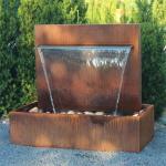 Rusted Red Garden Pool Fountains 3mm Thickness Corten Steel Cascade