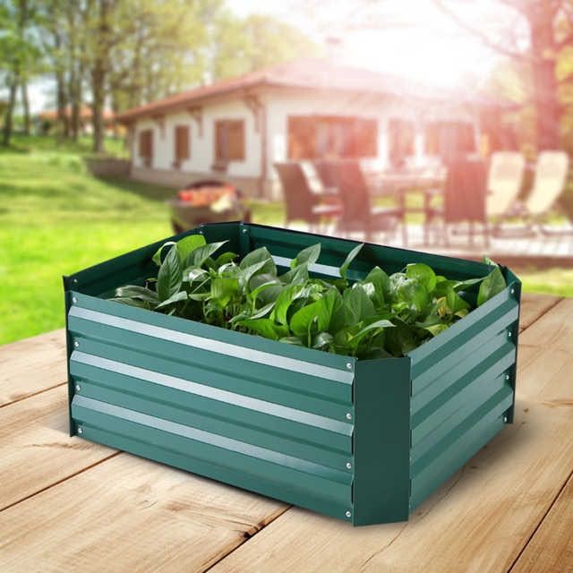blunt edges 4ft Galvanized Steel Raised Garden Bed
