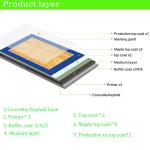 Silicon PU Material Badminton Sports Floor / Indoor And Outdoor Badminton Court