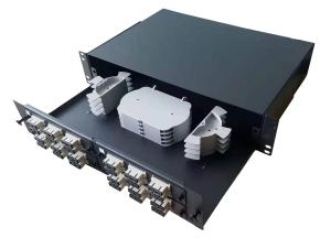 Wholesale 96F 2U Fiber Patch Panel , Fiber Termination Panel 19&quot; For Communication Systems from china suppliers