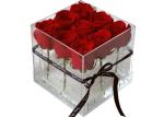 Square Waterproof Acrylic Flower Box With Lid For Packing Environmentally