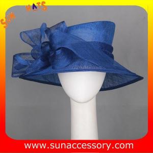 Wholesale Elegant design sinamay Church hats for lady with assorted colors ,trendy Sinamay wide brim church hat from Sun Accessory from china suppliers