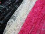 Light hollow gauze 100%nylon leaf lace fabric textile in Guangzhou market (CY