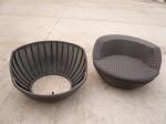 Hand-Woven Brown Cane Obelisk Chair Set For Living Room / Balcony