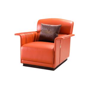 Wholesale High end cow leather leisure sofa in Light luxury design furniture used lobby and living room seating from china suppliers