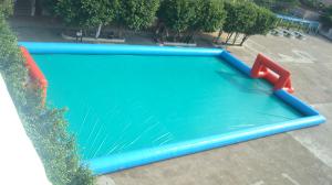 Wholesale Lagre Tarpaulin Inflatable Sports Games , Blue Color Inflatable Football Court / Field from china suppliers