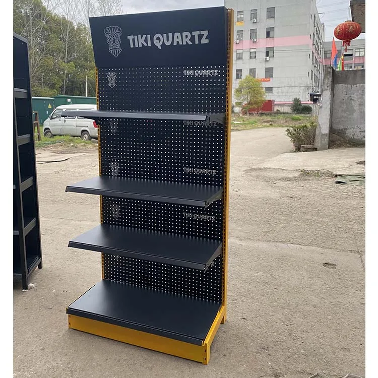 Factory custom color size fishing gear display shelf fishing lures display shelf store display rack