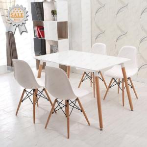 Wholesale Modern Art Design Dining room Furniture Simple Metal Dining Table Set Chair and Table Wooden Dining Set from china suppliers