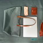 32cm Green Nylon Tote Bag ISO9001 Oversized Satchel Handbags