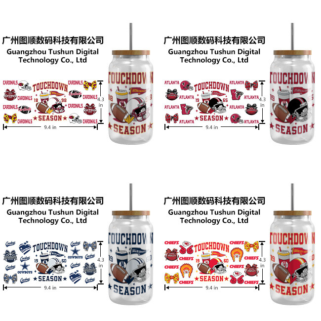 UVDTF packaging custom UV transfer stickers 16oz cup sleeve 24oz stickers DTF transfer waterproof labels