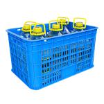 Customized Logo HPDE Plastic Turnover Storage Crate Box for Fruits and